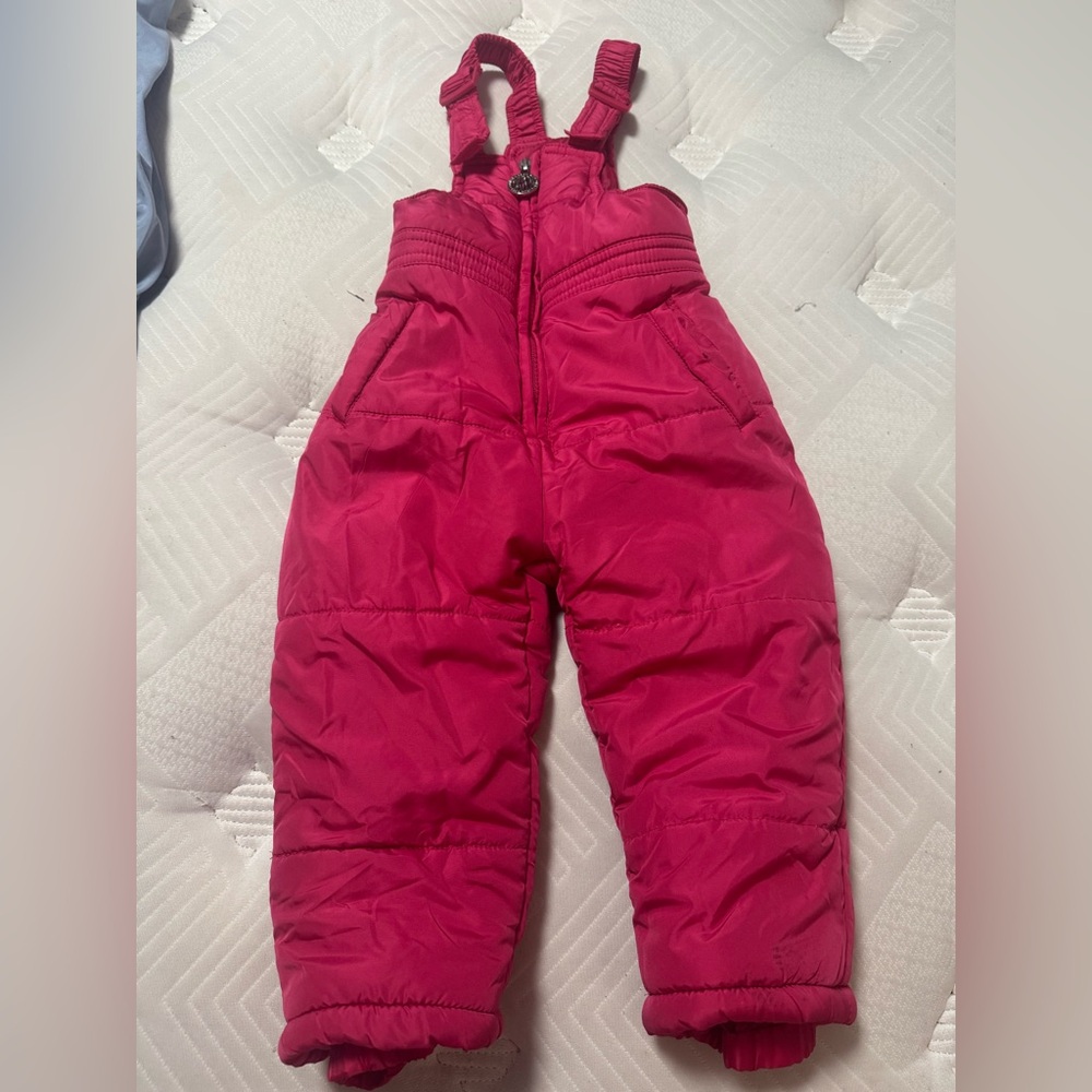 Kids Pink Snow Bib DKNY